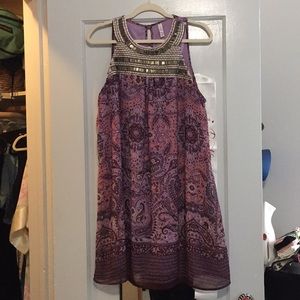 Purple paisley dress